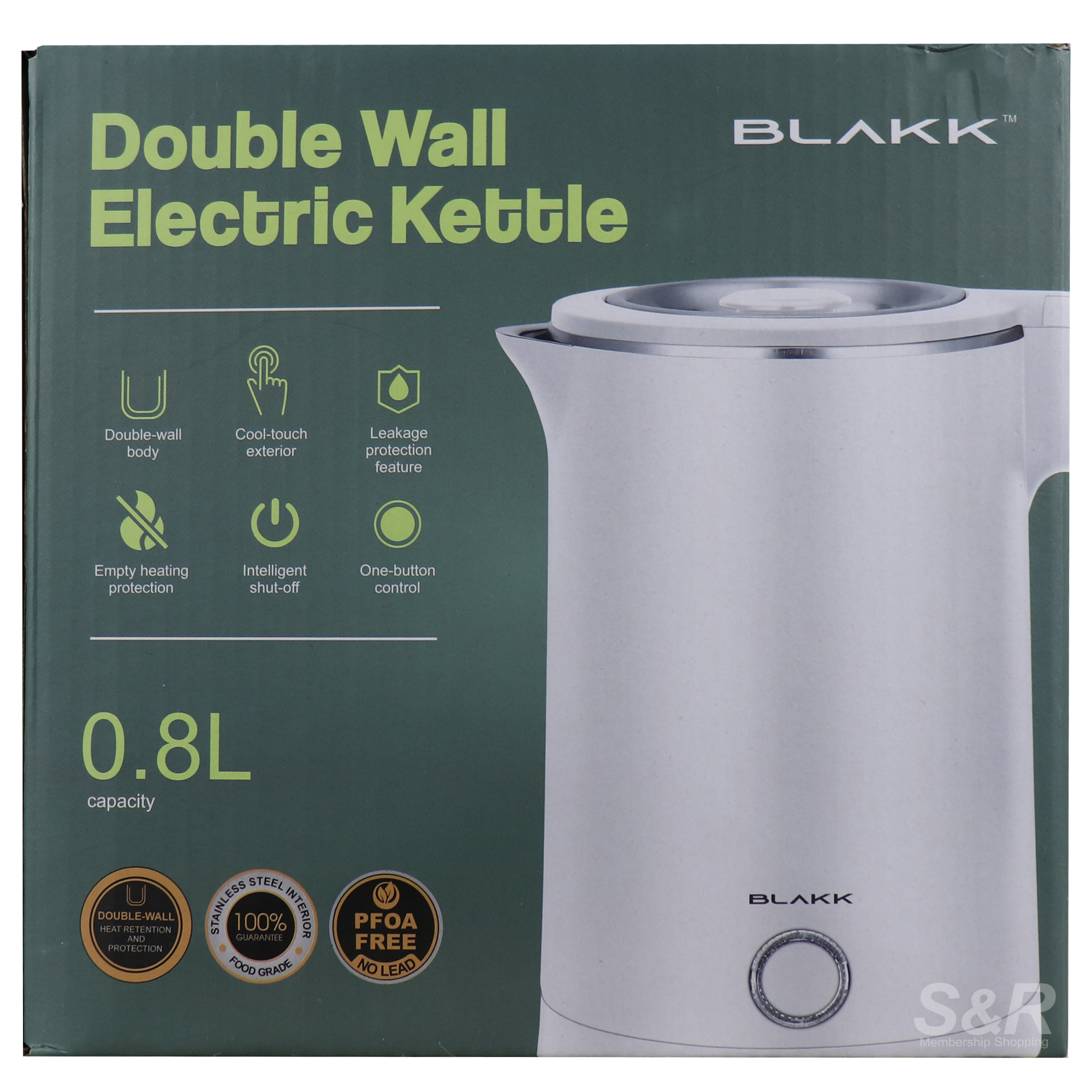 Blakk Double Wall Electric Kettle 0.8L Blakk Double Wall Electric Kettle 0.8L